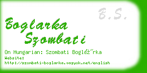 boglarka szombati business card